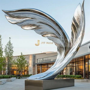 Sculpture Art Déco de Luxe ANW2175 en Acier Inoxydable Faite Sur Mesure avec des Détails Sophistiqués pour Projet de Jardin - Product Image 4