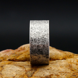 yunnique Minimalist Retro <b>Titanium</b> Steel <b>Ring</b> Distressed Finish Wedding Band For Men And Women - Product Image 2