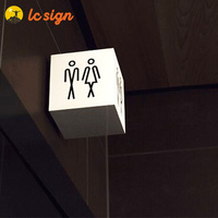Boîte lumineuse publicitaire en alliage d'aluminium personnalisable, étanche, à LED, pour les magasins