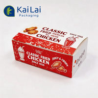 Cajas de Pollo de Papel Impreso Antigrasa Kailai con Tapa Abatible y Diseño Moderno Ecológico y Brillante para Servicios de Comida para Llevar