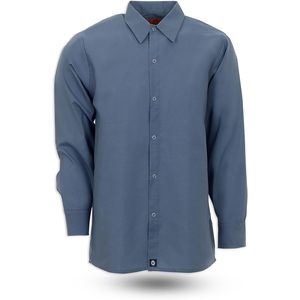 เสื้อเชิ้ตทำงานแขนยาวผู้ชายแบบสั่งทำพิเศษ รุ่น S14 สีน้ำเงินพนักงานไปรษณีย์ ไซส์ XL กระดุมแป๊กยาว - Product Image 1