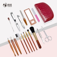 Kit d'outils de beauté professionnels pour femmes, ensemble de pinceaux de maquillage, 6 pièces, poils en nylon, fond de teint, poudre, fard à paupières, visage, manucure