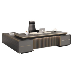 Scrivania Direzionale Moderna in Legno da 2,4M, Scrivania a Scala di Alta Qualità per CEO e Direttori, Convertibile con 2 Cassetti Laterali, Scrivania da Ufficio Leggera - Product Image 3