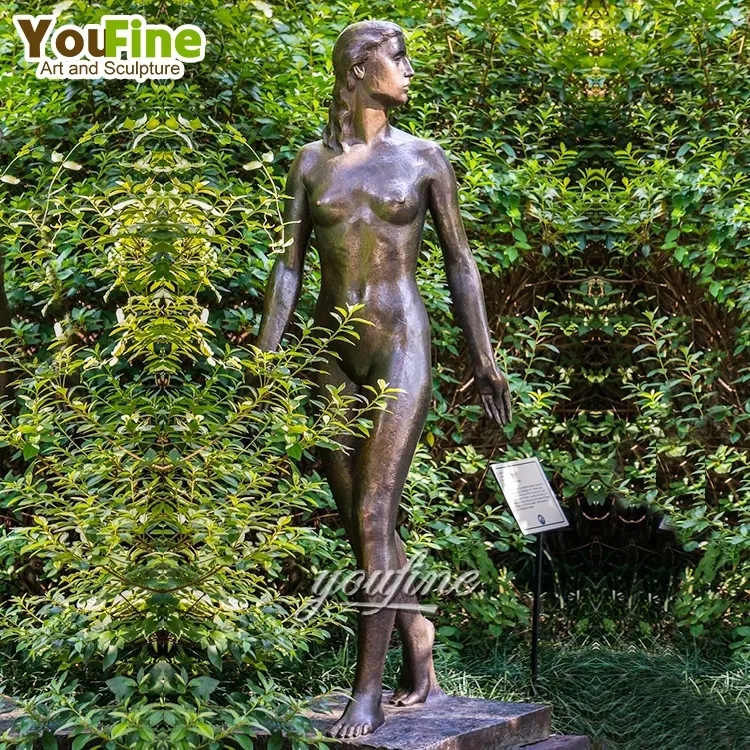 Body Art Scultura in piedi di Bronzo Donna Nuda Statua per outdoor garden decor