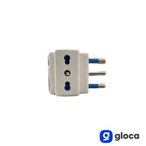 Ensemble d'adaptateurs de voyage Gloca, lot de 3 avec 2 prises 10 16A 250V, prise universelle blanche - Product Image 4