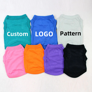 Songshan เสื้อยืดผ้าฝ้ายสำหรับสัตว์เลี้ยงสีล้วนพิมพ์โลโก้ได้ตามต้องการสำหรับฤดูร้อน - Product Image 3