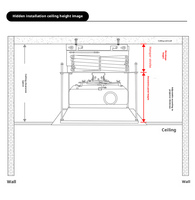 Système audiovisuel de salle de conférence intelligent avec support de projecteur électrique silencieux encastré et caché, course de 2 mètres