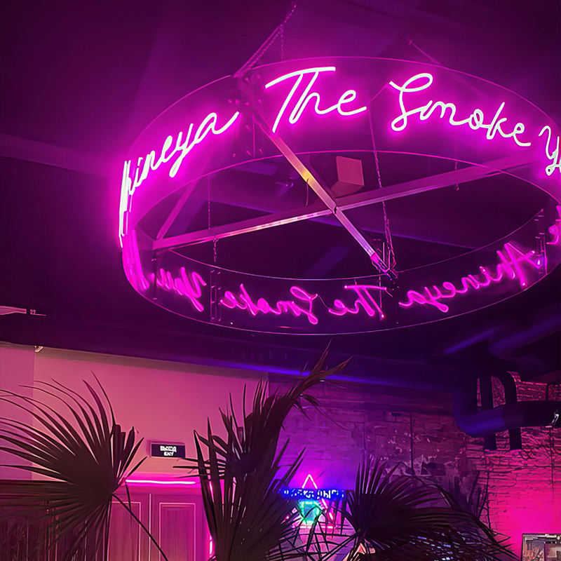 Fast Delivery Dropshipping Round Neon Sign Acrylic Neon Light Sign Custom Logo Custom Led Neon Sign Drop Shipping for Party