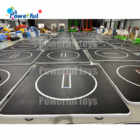 Tapis de lutte gonflable durable 3x3m, tapis de Jiu-Jitsu portables, tapis de gymnastique légers pour MMA