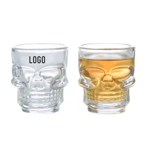 lucu ulang tahun gelas anggur Suppliers-Kacamata Skull Bening Mini 1.5 Oz/50Ml, Kaca Selempang Lucu Unik Keren