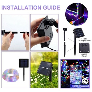 Đèn dây thừng LED năng lượng mặt trời Cổ Tích chuỗi RGB ngoài trời Vườn giáng sinh trang trí nội thất tira de Luces Led Para navidad Led Neon đèn dải ánh sáng - Product Image 3