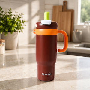 Vaso Térmico Personalizado con Logotipo, 850 ml, Acero Inoxidable, Portátil, para Auto, Doble Aislamiento al Vacío, para Bebidas Frías y Calientes, con Asa - Product Image 6