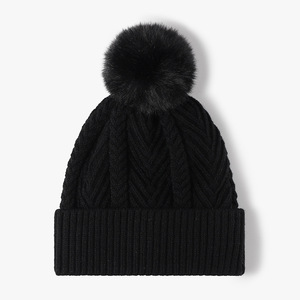 Wholesale Custom Acrylic <strong>Pom</strong> <strong>Pom</strong> <strong>Beanie</strong> With High Quality Jacquard Unisex Winter Thermal Warm Thick Knit Custom <strong>Beanies</strong> - Product Image 6