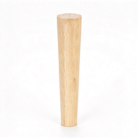 Pieds de meubles en bois naturel coniques, supports en bois massif pour meuble TV, table de chevet