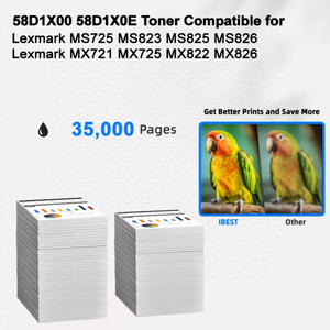 Cartucho de Tóner IBEST Compatible con Lexmark MS725 MS823 MS825 MS826 MX721 <span class=keywords><strong>MX725</strong></span> MX822 MX826, Compatible con Lexmark 58D1X00 - Product Image 2