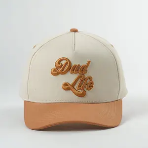 卸売カスタムロゴ5パネルAフレーム野球帽スポーツ帽子100% コットン構造フレーム帽子カスタム刺繍ロゴ付き