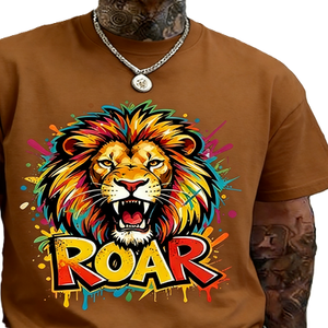 T-<span class=keywords><strong>shirt</strong></span> graphique Tête de <span class=keywords><strong>Lion</strong></span> Rugissant – Art Animalier Féroce du <span class=keywords><strong>Roi</strong></span> des Bêtes Sauvages - Product Image 4