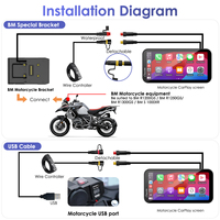 Carpuride W603B Écran tactile sans fil pour moto 6,3 pouces Carplay Android Auto USB Étanche Garantie 1 an BMW Moto
