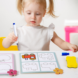 Buku pelacakan pendidikan yang dapat digunakan kembali untuk anak-anak, buku tulis tangan prasekolah, buku gambar kontrol pena bersih penghapus taman kanak-kanak - Product Image 2