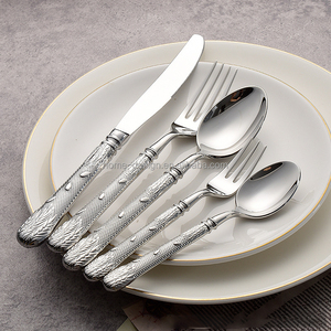 Vendita calda stile minimalista argento acciaio inossidabile posate posate per cena tra cui forchetta coltello utensile regalo - Product Image 1