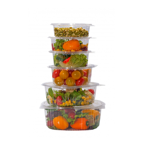 cake box salad container plastic boxes clear hinged deli container PET rectangular foldable salad box food packaging plastic