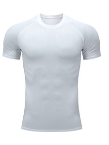 T-shirt de sport pour homme, nouvelle matière, coutures simples et basiques, haute élasticité, confortable, respirant, couleur unie, tendance - Product Image 3
