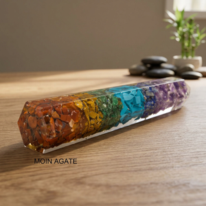 Orgone เจ็ดไม้กายสิทธิ์หินอาเกตโอเบลิสก์ปกป้องลูกตุ้มฮวงจุ้ยหัตถกรรมหินกึ่งมีค่าสำหรับของที่ระลึก - Product Image 3