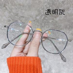 Rose Gold <b>Metal</b> <b>Frame</b> Oval Glasses Anti Blue Light Women's Myopia Eyewear Extra Wide Face Shape Match - Product Image 5