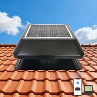 Ventilateur de grenier solaire industriel étanche, ventilateur de toit solaire CC, ventilateur d'évacuation de l'air de toit solaire, ventilateur de ventilation de grenier solaire pour la maison, la ferme, l'usine