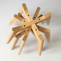 Fourniture d'usine Jambes en bois massif modernes Salle à manger Cuisine Hôtel Salon extérieur Résistance à l'abrasion Base de table en bois de hêtre