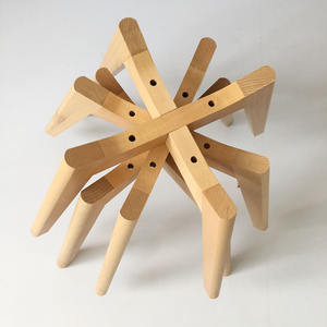 توريد المصنع أرجل خشبية صلبة حديثة مطبخ فندق غرفة المعيشة في الهواء الطلق مقاومة للتآكل خشب الزان قاعدة طاولة - Product Image 3