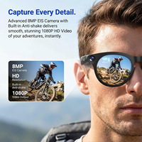 Lunettes intelligentes AI avec caméra, enregistrement vidéo 4K, assistant IA, contrôle tactile, 290 mAh, lunettes IA pour les sports de plein air