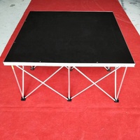 Plateforme de scène portable Dragonstage en alliage d'aluminium 4x4 pieds, capacité de charge 750 kg/m², pour intérieur/extérieur, podium pour batterie