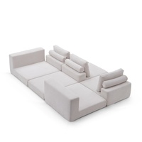 Hochdichtes, wandelbares modulares Sofa-Set im modernen Stil, Stoffsofa-Bett, anpassbare Farbe, für Villa und Einkaufszentrum geeignet
