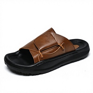 Summer New Men's Fish Mouth Toe Slide Sandals Breathable Non-slip Wear-resistant Outdoor Slippers Casual Beach Shoes