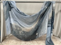 Nieuwe trend lichtgewicht modal hijab voor moslimvrouwen, ademende bloemenprint sjaal, zacht en geweven tie-dye stijl