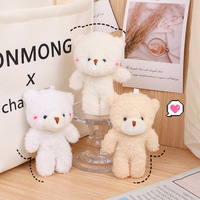 En gros, Adorables ours en peluche et lapins super doux en coton PP, anti-stress, breloques de sac et porte-clés