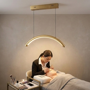 Chiều cao-có thể điều chỉnh 28inch Vàng nửa mặt trăng Trần Lash ánh sáng hiện đại vàng LED <span class=keywords><strong>Flush</strong></span> núi nội thất Glam chiếu sáng - Product Image 2