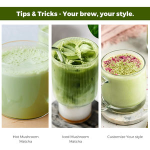 Matcha en Polvo de Grado Ceremonial con Champiñón Chaga, <span class=keywords><strong>Cacao</strong></span> Peruano y Canela de Ceilán, Marca Privada OEM - Product Image 3