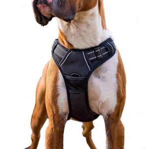 Harnais Réglable pour Chien Anti-Traction avec Poignée, Gilet Réfléchissant et Collier, Sangles Renforcées Haute Visibilité, Contrôle Facile – Certifié BSCI - Product Image 1