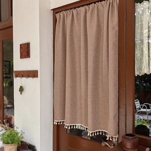 Tenda a Metà Altezza in <span class=keywords><strong>Lino</strong></span>-<span class=keywords><strong>Cotone</strong></span> Tinta Unita DaiRui per Porte e Ingressi - Product Image 3