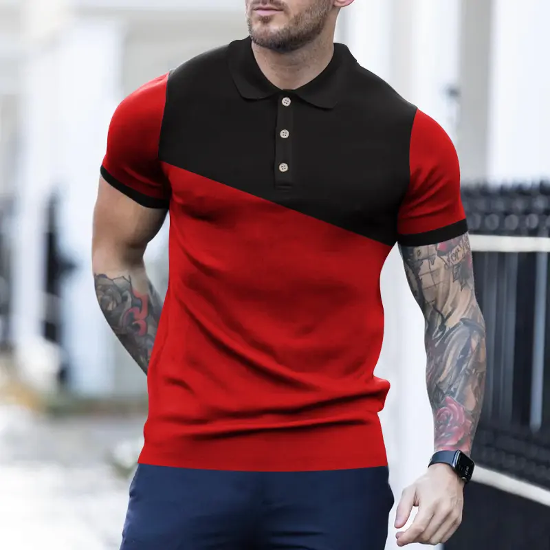 Newest design men's short sleeve polo shirts camisa polo assorted color polo t shirt for men