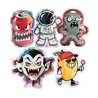 Sacs de bande dessinée imprimés personnalisés pochette de qualité alimentaire en mylar emballage pour petite entreprise sacs en mylar à l'épreuve des enfants 3.5g 7g 14g 1lb avec fermeture éclair