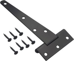 บานพับเหล็กแบบ T-Strap สำหรับประตูโรงนาและโรงเก็บของ ทนทานต่อการเกิดสนิม สีดำ ขนาด 5 นิ้ว สำหรับประตูโรงนาและช่องระบายอากาศ - Product Image 2