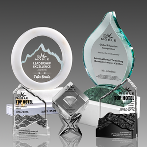 Atacado Alta Qualidade Octagon Cristal Troféu com Base De Mármore Personalizado Craved logotipo Cristal Troféu para Lembrança - Product Image 4