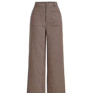 <span class=keywords><strong>Pantaloni</strong></span> autunno 2025 <span class=keywords><strong>donna</strong></span> a scacchi retrò a vita alta a gamba dritta antirughe scuri distesi <span class=keywords><strong>pantaloni</strong></span> <span class=keywords><strong>larghi</strong></span> piccoli - Product Image 6