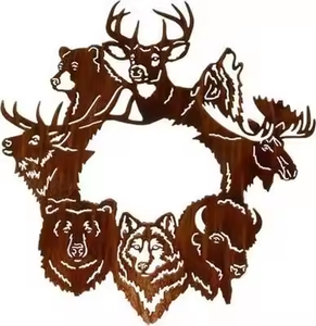 Letrero de Pared de Metal con Diseño Art Deco, Decoración Moderna para Colgar en la Pared, Adornos Elegantes para Jardín y Exteriores del Hogar - Product Image 2