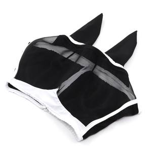 Stary Fitting Horse Fly <span class=keywords><strong>Mask</strong></span> mit UV-Schutz Weich auf der Haut Black Equine Fly Bonnet Mesh Horse Fly mit Nasen schutz - Product Image 3