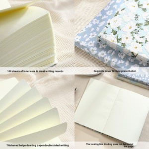 Bán buôn A6 <span class=keywords><strong>A5</strong></span> dễ thương in vải vải bìa cứng máy tính xách tay Nhật ký Tạp Chí với tulip và Gardenia hoa cho món quà - Product Image 3