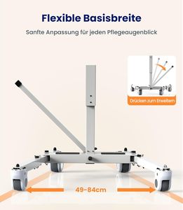 Foldable Patient Transfer Lift Electric Sit to Stand Mobility Aid Adjustable Support for Seniors Home Nursing Use - Product Image 4